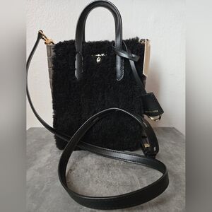 NWT Michael Kors Shearling Mini Tote Crossbody